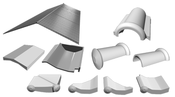 屋根瓦の形状データセット